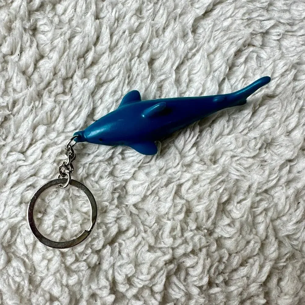 Dolphin Keychain Blue Ocean Animal Charm Target Flexible